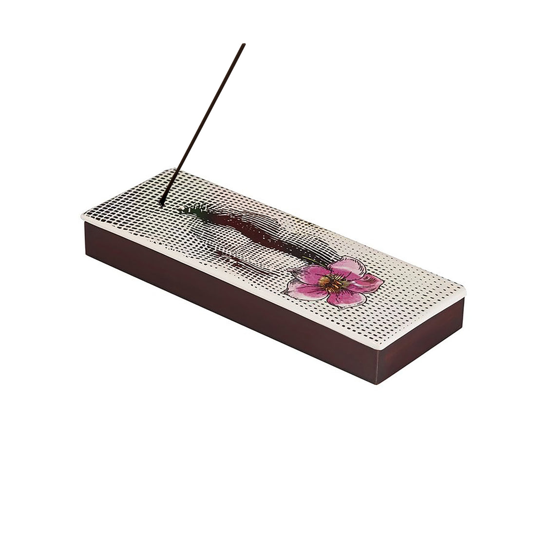 Fornasetti Fior Di Bacio, lid wooden box and incense