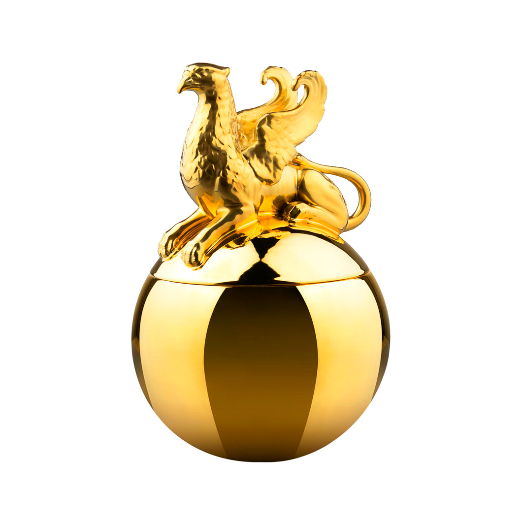 Lying Griffin on Gold Globe